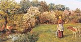 Arthur Hughes Poll the Milkmaid painting